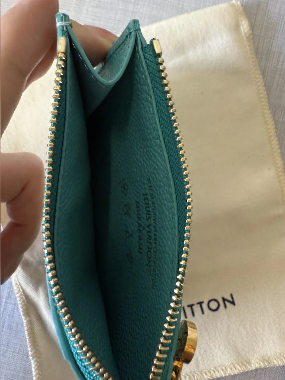 Louis Vuitton Multicolor Monogram White & Teal Card & Key Holder